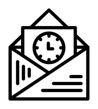 zarf e- posta simgesi, basit satır biçimi