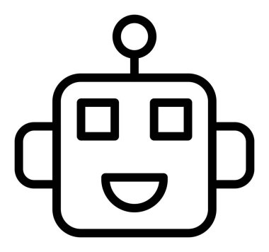 Robot simgesi, vektör çizimi