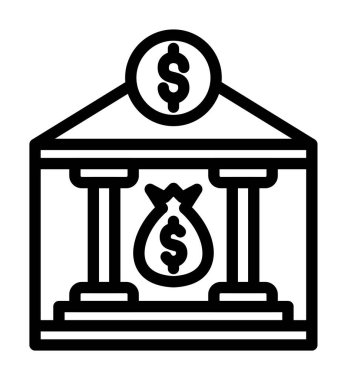 Dolar sembollü banka binası, simge