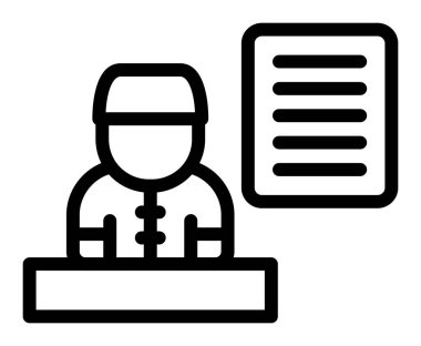 Dizüstü bilgisayarı olan birinin vektör çizimi