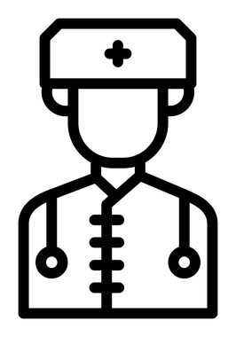 Doktor. Web simgesi basit tasarım