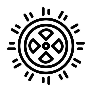 Güneş web vektör simgesi