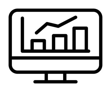 grafik vektörü ince çizgi simgesi