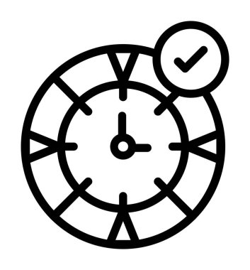 clock icon. outline illustration of time vector icons for web