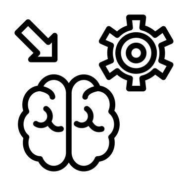 dişli dişli simgesi, çizgi tasarımı, vektör illüstrasyonu, eps