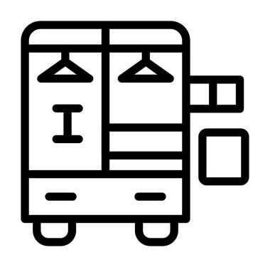 Otobüs. Web simgesi basit illüstrasyon