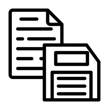 veritabanı simgesi. Web için veritabanı vektör simgesinin basit çizimi