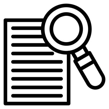 belge ve büyütme cam simgesi vektörü