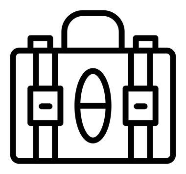 Sırt çantası. Web simgesi basit illüstrasyon