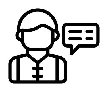 Mikrofonlu bir adamın vektör çizimi