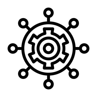 dişli simgesi vektör illüstrasyonu