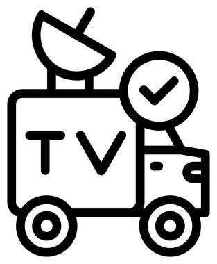 Televizyon ve teknoloji için vektör illüstrasyonu