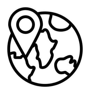 konum simgesi vektör illüstrasyonu