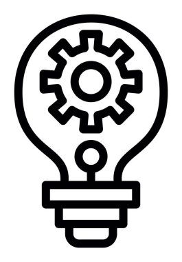 Fikir vektör satırı simgesi