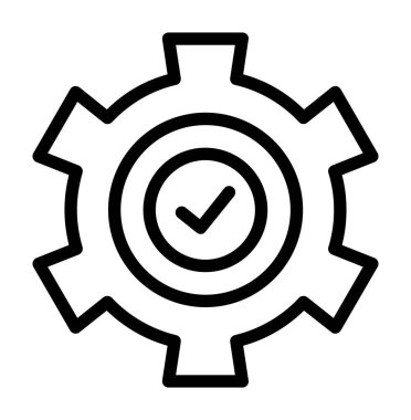 dişli ayarlama simgesi. beyaz arkaplanda izole edilmiş web tasarımı için ana hat dişli vektör simgesi