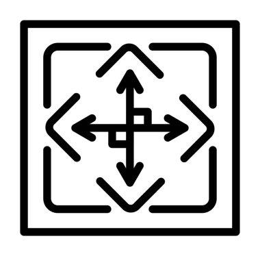 ok simgesi, dış hat vektörü