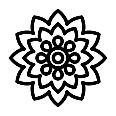 çiçek simgesi vektör illüstrasyonu