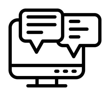 Sohbet balonu simgesinin, anahat stili