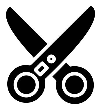 Makas. Web simgesi basit illüstrasyon