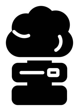 Bulut. Web simgesi basit illüstrasyon