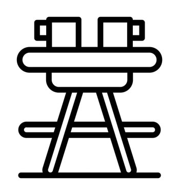 Bariyer bariyeri ana hat vektörü. Araba engeli. araba engeli