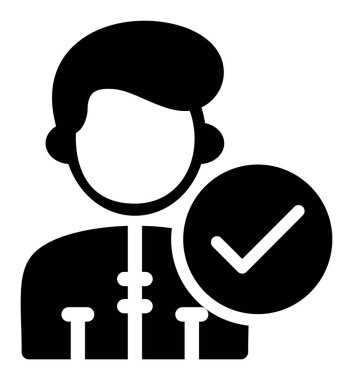 iş yönetimi düz ikon vektör illüstrasyonu