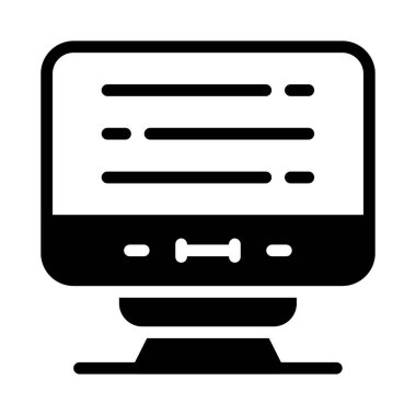 Metin baloncuğu simgesi olan dizüstü bilgisayar, vektör illüstrasyonu