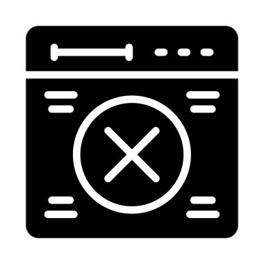 tarayıcı pencere glifleri düz vektör simgesi