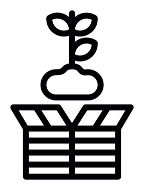 Bitki. Web simgesi basit illüstrasyon