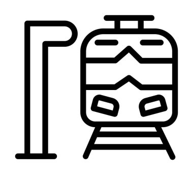 tren simgesi vektör illüstrasyonu