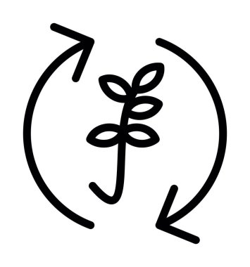 Ekoloji yaprak çizgisi ikon vektörü. Ekoloji yaprağı işareti. izole edilmiş çizgi simgesi siyah illüstrasyon