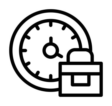 Saat simgesi vektör illüstrasyonu