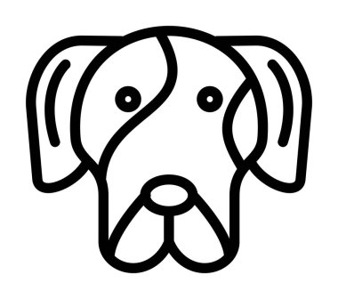 köpek simgesi, vektör illüstrasyonu