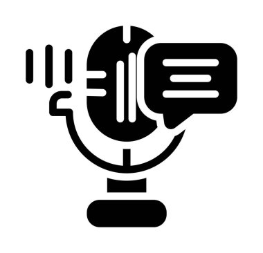 mikrofon simgesi vektör illüstrasyonu