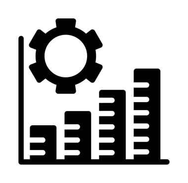 dişli vektör simgesi. Soyut siyah renk grafik tasarımı