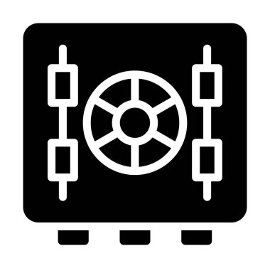 Siyah ve beyaz simgesinin vektör illüstrasyonu