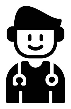 çapraz kollu vektör illüstrasyon tasarımlı genç erkek avatar