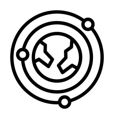 Bir dişli simgesinin vektör illüstrasyonu