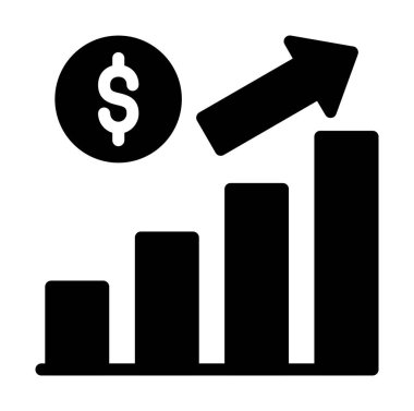 finansal grafik simgesi, vektör illüstrasyonu