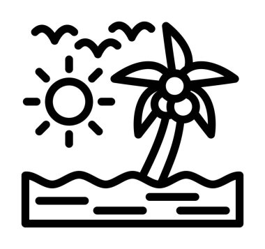 yaz güneşi ikon vektör çizimi çizimi