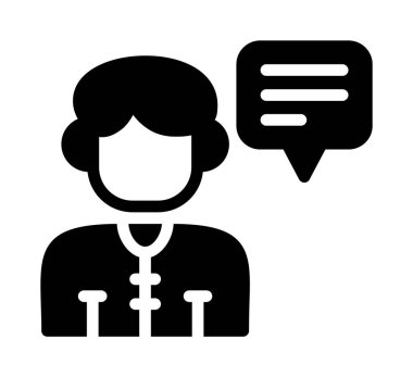 konuşma balonu simgesi, vektör illüstrasyonu