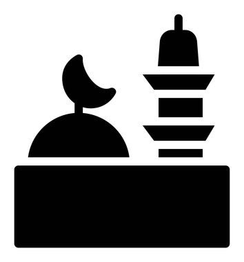 Cami simgesi vektör illüstrasyonu