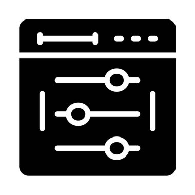 Sunucu. Web simgesi basit illüstrasyon