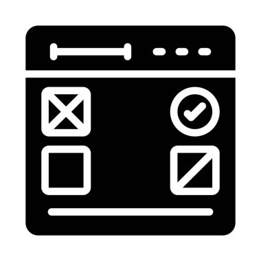 Web tasarım simgesi, basit vektör illüstrasyonu