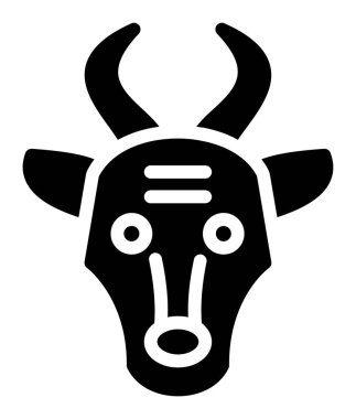 Beyaz arkaplanda inek vektör illüstrasyonu