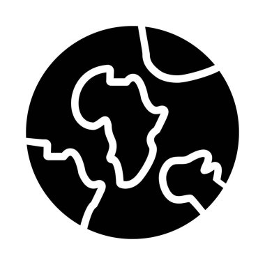 Dünya simgesinin vektör illüstrasyonu