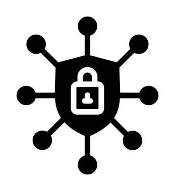 Güvenlik kilidi simgesi. Basit resimleme