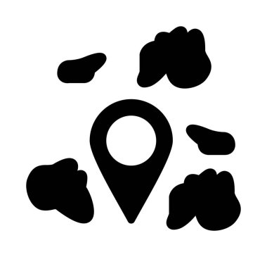 konum simgesi vektör illüstrasyonu