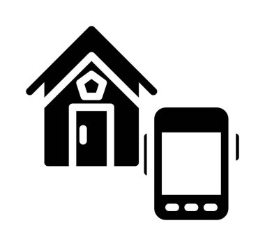 akıllı ev simgesi vektörü beyaz arkaplanda izole edilmiş, akıllı ev şeffaf işareti, çizgi veya sembol