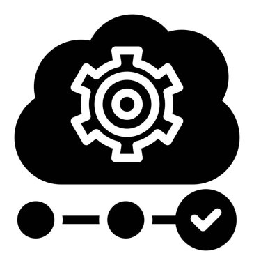 Glif tasarımında bulut bilişim simgesi